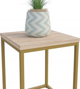 Nowoczesny Stojak Na Kwiaty 30x30x39 Loft Salon Złoty+Dąb Sonoma 934312 Nowoczesny Stojak Na Kwiaty 30x30x39 Loft Salon Złoty+Dąb Sonoma 934312
