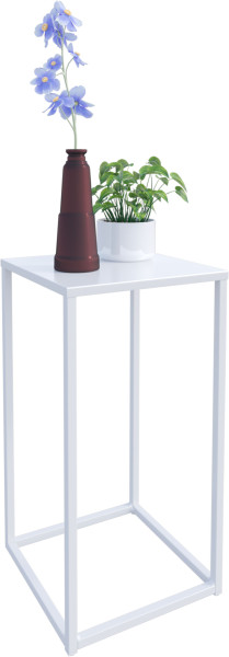 Nowoczesny Stojak Na Kwiaty 30x30x57 Loft Salon Biały 934267