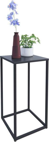Nowoczesny Stojak Na Kwiaty 30x30x57 Loft Salon Czarny 934316