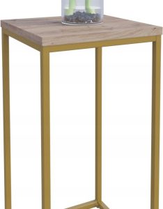 Nowoczesny Stojak Na Kwiaty 30x30x59 Loft Salon Złoty+Dąb Artisan 934320 Nowoczesny Stojak Na Kwiaty 30x30x59 Loft Salon Złoty+Dąb Artisan 934320
