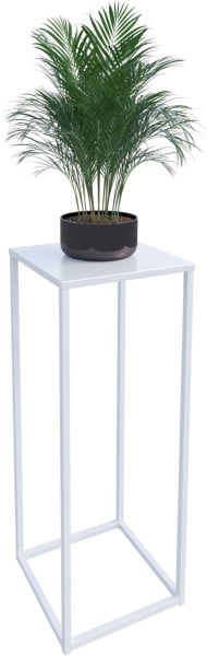 Nowoczesny Stojak Na Kwiaty 30x30x78 Loft Salon Biały 934301