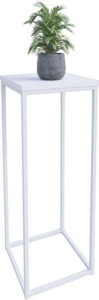 Nowoczesny Stojak Na Kwiaty 30x30x80 Loft Salon Biały+Biały Mat 963503