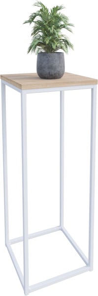 Nowoczesny Stojak Na Kwiaty 30x30x80 Loft Salon Biały+Dąb Sonoma 963523