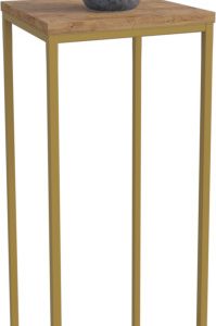 Nowoczesny Stojak Na Kwiaty 30x30x80 Loft Salon Złoty+Dąb Lancelot 963535 Nowoczesny Stojak Na Kwiaty 30x30x80 Loft Salon Złoty+Dąb Lancelot 963535