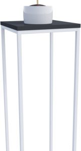 Nowoczesny Stojak Na Kwiaty 30x30x99 Loft Salon Biały+Czarny MiniPearl 963573