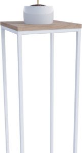 Nowoczesny Stojak Na Kwiaty 30x30x99 Loft Salon Biały+Dąb Artisan 963566