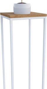Nowoczesny Stojak Na Kwiaty 30x30x99 Loft Salon Biały+Dąb Lancelot 963530