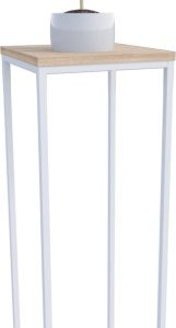 Nowoczesny Stojak Na Kwiaty 30x30x99 Loft Salon Biały+Dąb Sonoma 963582