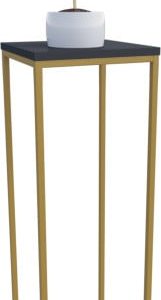 Nowoczesny Stojak Na Kwiaty 30x30x99 Loft Salon Złoty+Czarny MiniPearl 963541