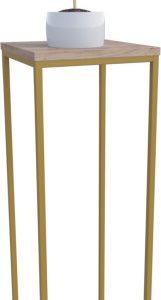 Nowoczesny Stojak Na Kwiaty 30x30x99 Loft Salon Złoty+Dąb Artisan 963536