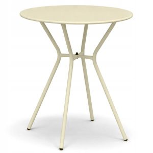 Nowoczesny stół stolik balkon ogród kawowy okrągły fi60cm Como PRO krem 1100964 Nowoczesny stół stolik balkon ogród kawowy okrągły fi60cm Como PRO krem 1100964