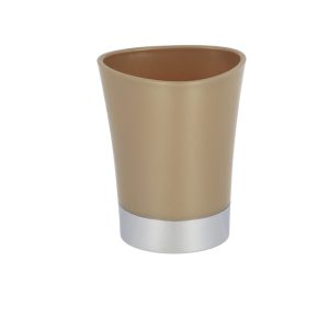 Nowoczesny stożkowy kubek łazienkowy Cuesta 250ml taupe na szczoteczki 668936 Nowoczesny stożkowy kubek łazienkowy Cuesta 250ml taupe na szczoteczki 668936