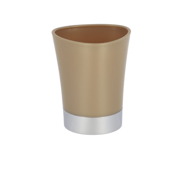Nowoczesny stożkowy kubek łazienkowy Cuesta 250ml taupe na szczoteczki 668936