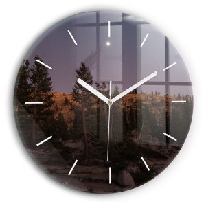 Nowoczesny szklany zegar ścienny Kamienista droga Yosemite 214041 Nowoczesny szklany zegar ścienny Kamienista droga Yosemite 214041