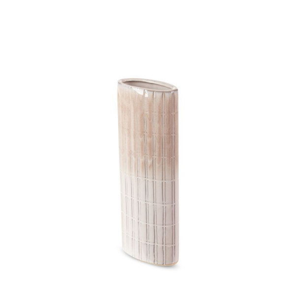 Nowoczesny wazon ceramiczny EDNA 12X6X31 kremowy 962844