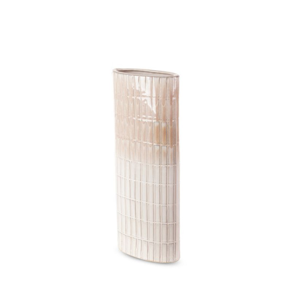 Nowoczesny wazon ceramiczny EDNA 17X8X41 kremowy 962846