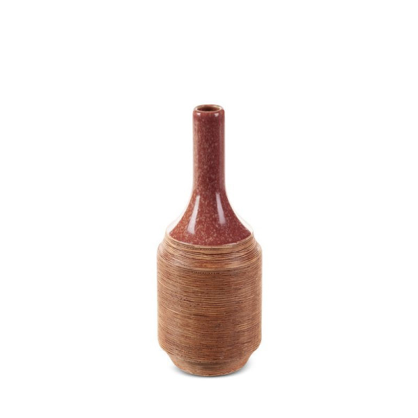 Nowoczesny wazon ceramiczny ELDA 12X12X29 jasnobrązowy 962858