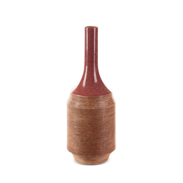 Nowoczesny wazon ceramiczny ELDA 16X16X48 jasnobrązowy 962861