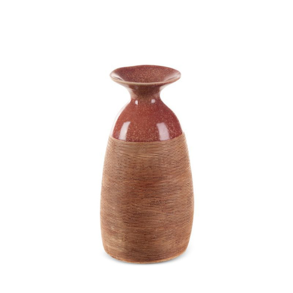 Nowoczesny wazon ceramiczny ELDA 17X16X31 jasnobrązowy 962824