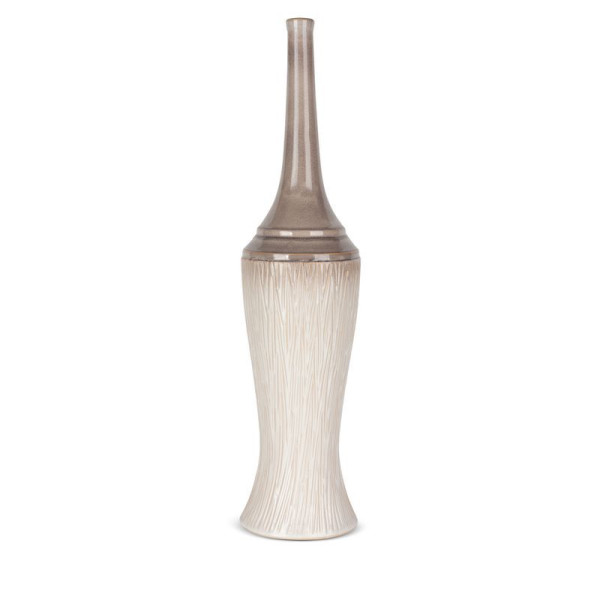 Nowoczesny wazon ceramiczny ROSINA 18X18X76 kremowy 962827