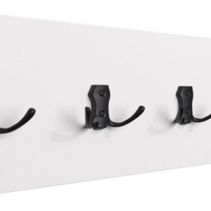 Nowoczesny wieszak ścienny biel alpejska + czarny – Mareon 305271 Nowoczesny wieszak ścienny biel alpejska + czarny – Mareon 305271
