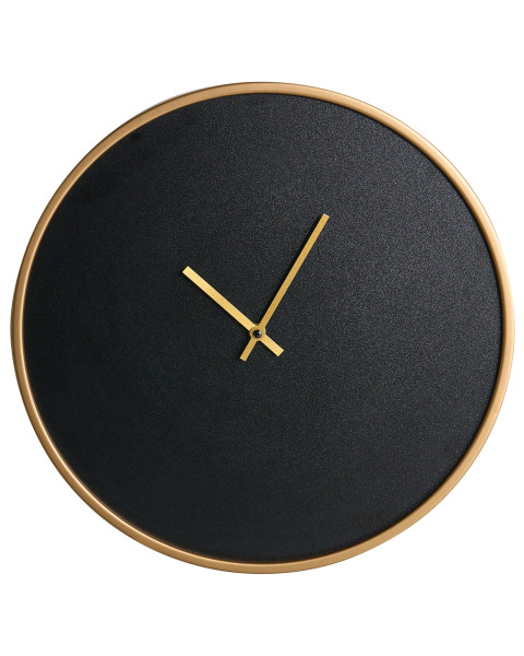 Nowoczesny zegar ścienny wiszący w stylu minimalistycznym MDF matowy czarny 893754
