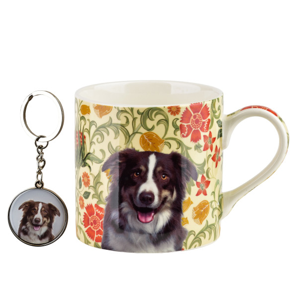 NOYA Kubek z breloczkiem 380ml 9x13x9cm Border Collie 1068419