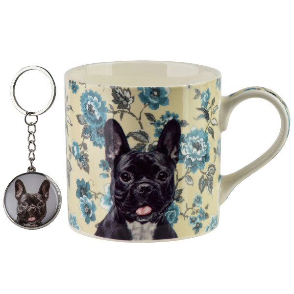 NOYA Kubek z breloczkiem 380ml 9x13x9cm Buldog francuski 1068409