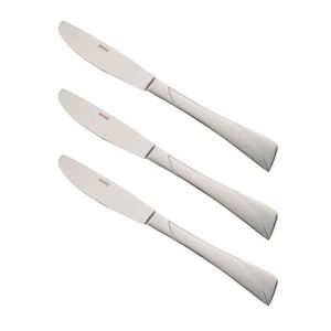Noże obiadowe 3 sztuki komplet noży stołowych Połysk KINGHOFF KH-1444 653029 Noże obiadowe 3 sztuki komplet noży stołowych Połysk KINGHOFF KH-1444 653029
