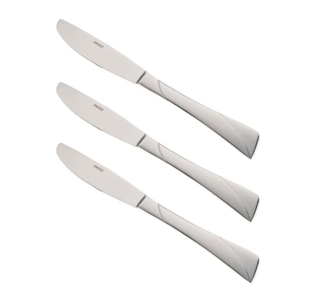 Noże obiadowe 3 sztuki komplet noży stołowych Połysk KINGHOFF KH-1444 653029