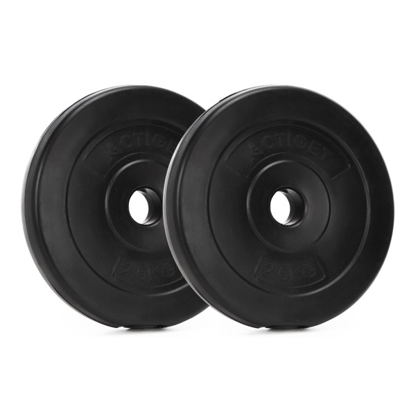 Obciążenie do sztangi 2,5 kg 2 szt. Actiget talerze bitumiczne 31 mm 922033