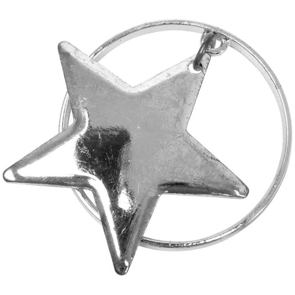 Obrączki na serwetki metalowe srebrne gwiazdki 4 cm 4 szt. 812352
