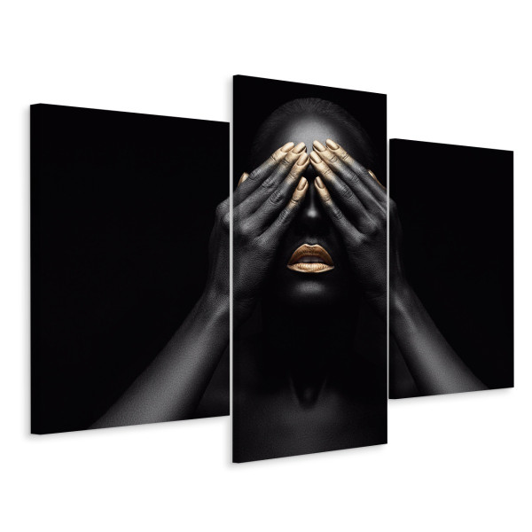 Obraz 3 Częściowy ABSTRAKCYJNY Portret Kobiety 3D 60x40cm 136635
