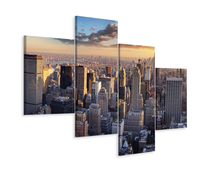 Obraz 4-Częściowy Architektura Nowego Jorku 3D 80x50cm 137892
