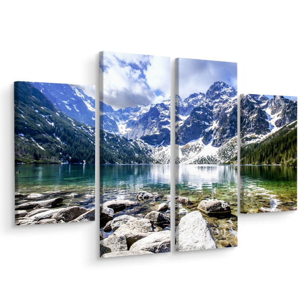 Obraz 4-Częściowy MORSKIE OKO Krajobraz 3D 200x150cm 138091