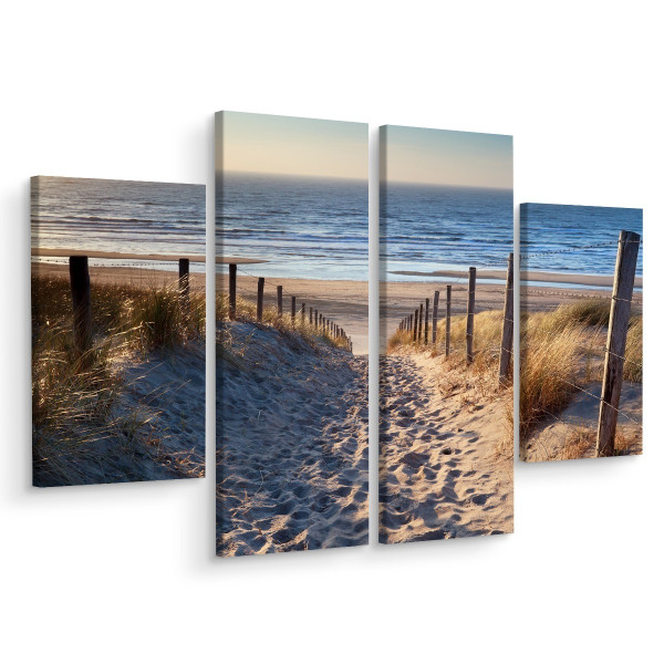 Obraz 4 Częściowy MORZE Plaża Krajobraz 3D 120x90cm 137297