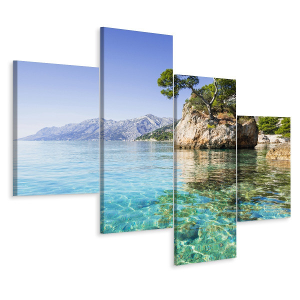 Obraz 4-Częściowy Morze Skały PEJZAŻ 3D 120x75cm 137035