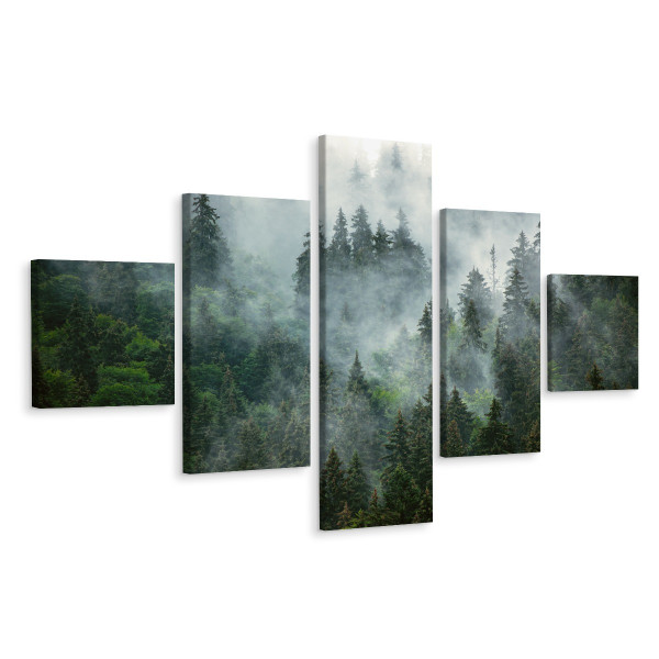 Obraz 5-częściowy Do Sypialni LAS WE MGLE 200x120cm 138548