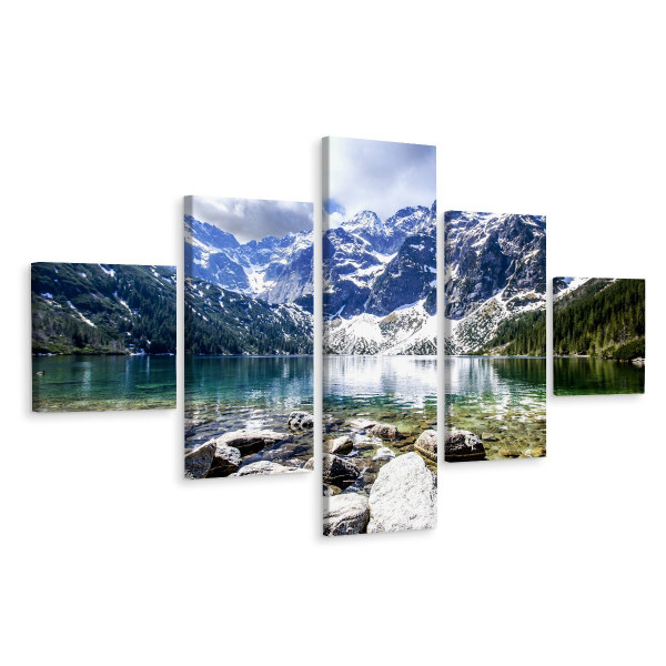 Obraz 5-Częściowy GÓRY Morskie Oko 250x150cm 138489
