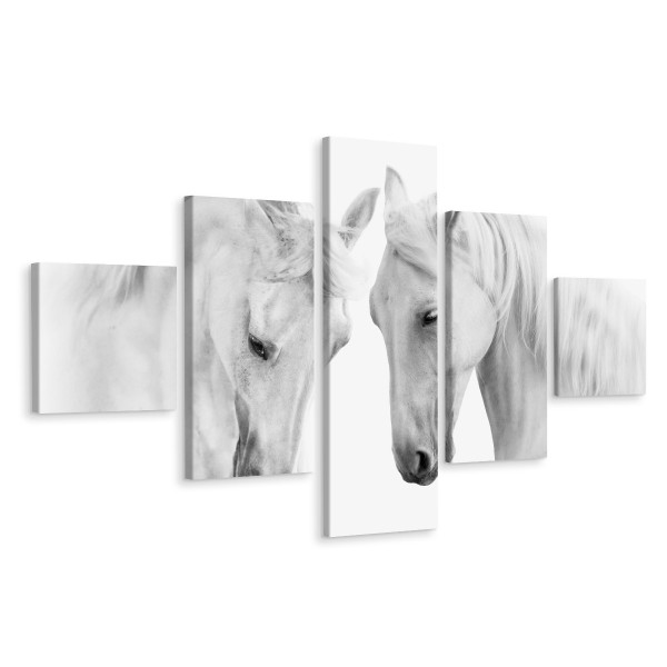 Obraz 5-Częściowy KONIE Zwierzęta Efekt 3D 250x150cm 138520