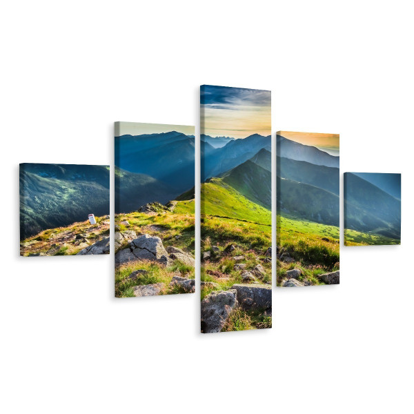 Obraz 5-Częściowy PEJZAŻ Górski Natura 3D 250x150cm 138499