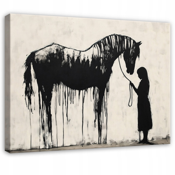 Obraz Abstrakcja Banksy Dekoracyjny Do Sypialni Salonu Na Płótnie 100X70 576266