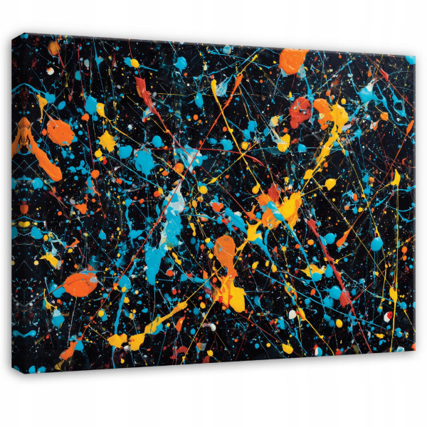 Obraz Abstrakcja Czarny Na Płótnie Dla Dzieci 120x80 849048