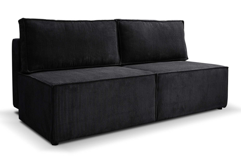 Sofa rozkładana z pojemnikiem na pościel COMPI Czarny 652475