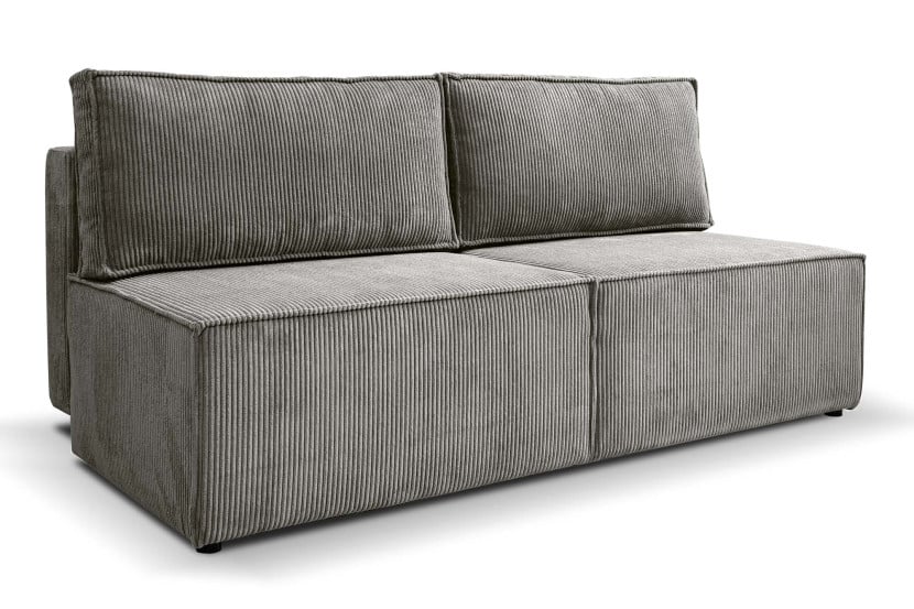 Sofa rozkładana z pojemnikiem na pościel COMPI Srebrny 652484