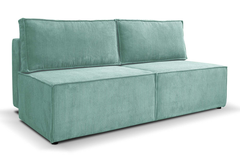 Sofa rozkładana z pojemnikiem na pościel COMPI Turkusowy 652486