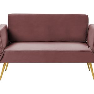 Sofa rozkładania ciemny róż do salonu 452740 Sofa rozkładania ciemny róż do salonu 452740
