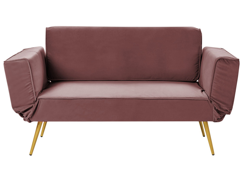 Sofa rozkładania ciemny róż do salonu 452740