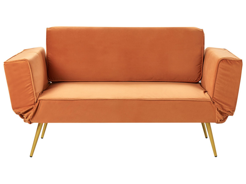 Sofa rozkładania pomarańczowa do salonu 452741