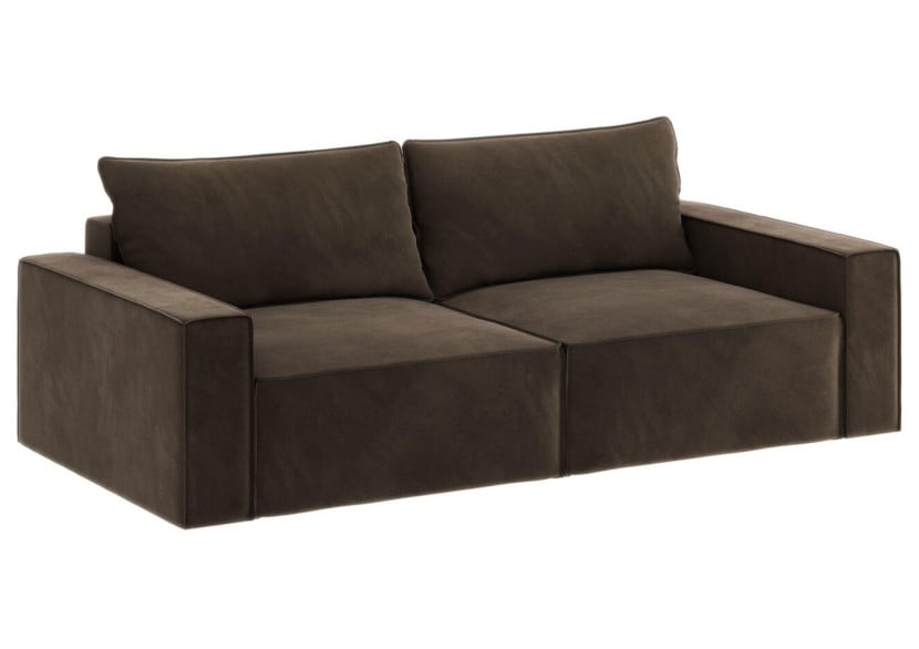Sofa sens 2 rozkładana wypoczynkowa brązowa z funkcją spania 717836